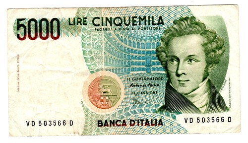 Italia biglietto 5000 - biglietto,