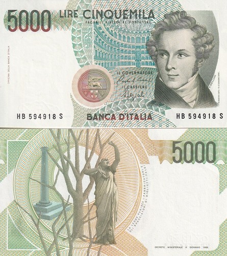 Italia 5000 lire 1985 111 - italia,